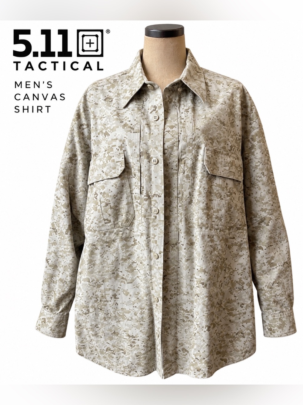 5.11 Tactical Series Men's 2XL Desert Digital Camo Tactical Shirt NWOT